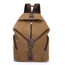 Brown Women's Vintage Canvas Backpack Casual Daypack Retro College School Bag Large Capacity Rucksack for Travel Work & Daily Use