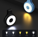 Blue Mini Magnetic Selfie Light Clip-On LED Phone Fill Light Rechargeable 500mAh 5 Lighting Modes Portable Video Light for Vlogging & Zoom Calls