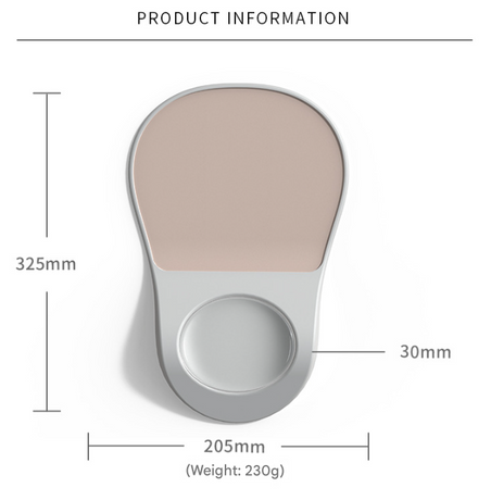 Orange Ergonomic Mouse Pad with Wrist Rest Support Soft Silicone Concave Groove Design 32.5cm Non-Slip Mat for Home Office & Gaming