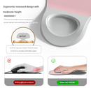 Milk Tea Color Ergonomic Mouse Pad with Wrist Rest Support Soft Silicone Concave Groove Design 32.5cm Non-Slip Mat for Home Office & Gaming