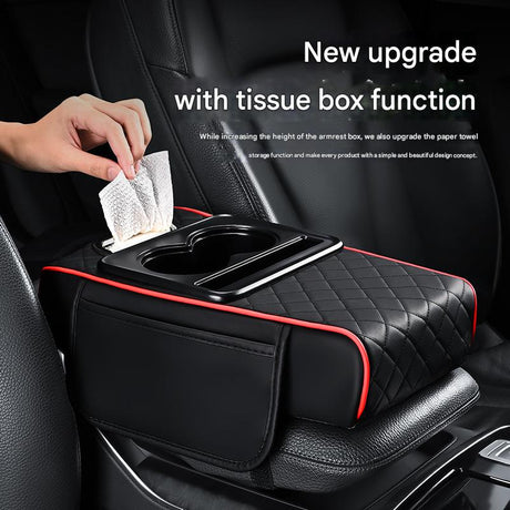 Premium Car Armrest Organizer & Comfort Pad(grey)