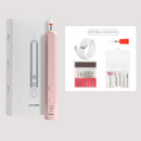 Pink Pro Portable Electric Nail Drill Kit With 10 Bits - Fast, Quiet, Rechargeable