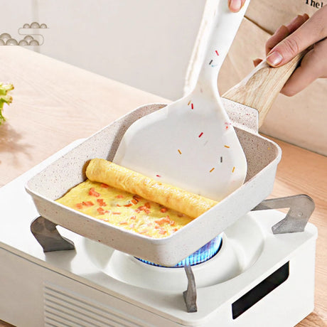 Black Rectangular Non-Stick Frying Pan 19×14×4cm - Open, Induction & Gas Compatible