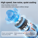 White Portable Fan for Outdoor, Waist Clip, and Desktop Cooling