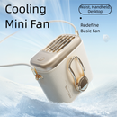 White Portable Fan for Outdoor, Waist Clip, and Desktop Cooling