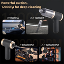 White Portable 2-in-1 Cordless Vacuum Duster Kit with 2 Attachments