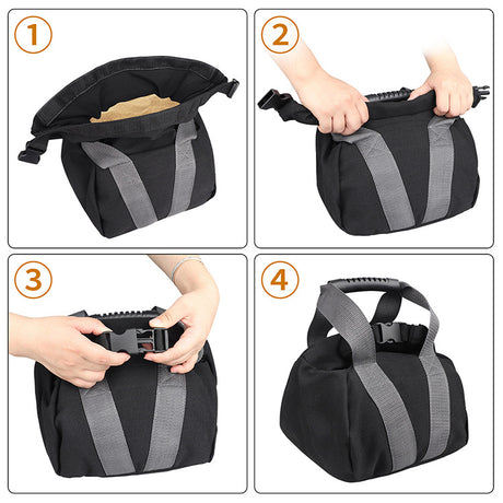 Black Portable Fitness Kettlebell Sandbag