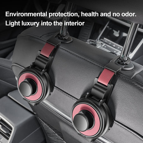 Brown 3-in-1 Car Headrest Organizer Hook