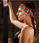 Red Sports Headband with Removable Bluetooth Speakers
