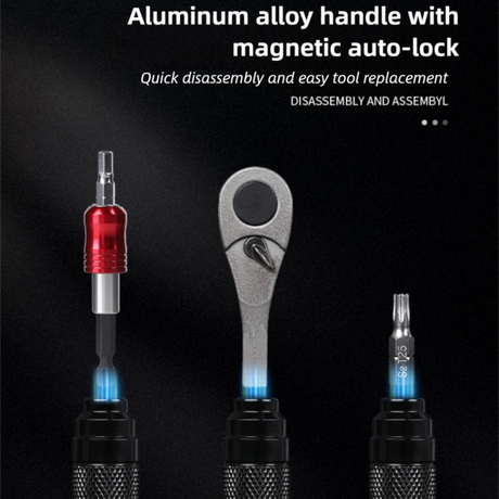 Compact Bicycle Ratchet Tool Kit With Tire Patch & Titanium Mini Pump