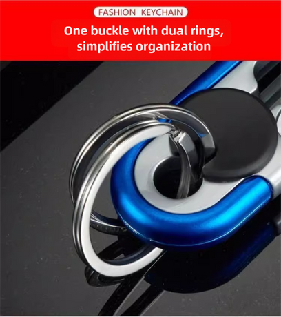 3pc Red Durable Zinc Alloy Carabiner Keychain – Secure Twist Lock & Dual Key Rings