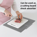 2PC Black Multi-Use Drain Mat (51x43 cm) – Non-Slip Heat Protection for Dish Drying & Prep