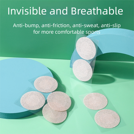 Men's White Invisible Chest Sticker (3.5cm) - TPU Anti-Scratch Sports Style