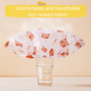 50 Pieces Thickened Non-Woven Disposable Shoe Covers (Orange Bear) – Universal Fit (EU Size 34-45) for Guests & Floor Protection