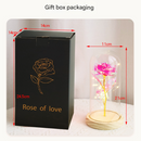 Kissing Couple Figurine Colorful Rose LED Light – Anniversary Flower Gift in Glass Dome for Her, Mom, or Girlfriend