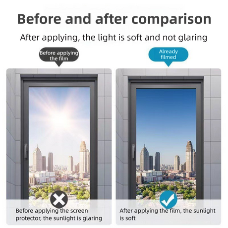 Premium 6-Layer Dark Grey Window Film for Home/Office – Reflective One-Way Privacy, 50cm x 2m One Roll, UPF 50+ UV Block,With Full Install Tools