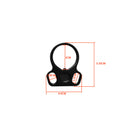 Black Quick-Adjust MS4 Tactical Sling System - Single/Two-Point Conversion Kit for Outdoor Gear