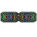 30-Hole Black Foldable Smart Push Up Board with Digital Counter/Timer, Resistance Bands for Full Body Home Workout
