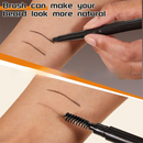 4-Pack Dark Brown Beard Filler Pen for Men - Waterproof, Precision Tip and Brush for Covering Beard and Hairline