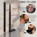 4-Pack Dark Brown Beard Filler Pen for Men - Waterproof, Precision Tip and Brush for Covering Beard and Hairline