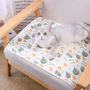 2-Pack Blue Fish Pet Summer Cooling Latex Pad (S Size: 40*30cm) - Breathable Ice Silk & Latex-Filled Dog Bed Cat Sleeping Mat with Non-Slip Base
