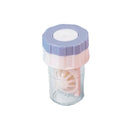 4-PCS Blue Manual Rotation Contact Lens Cleaner Case - Portable Cosmetic Lenses Storage Container & Travel Cleaning Kit