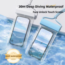 3-PCS Blue IPX8 Waterproof Phone Pouch(19×11 CM) - Universal Touch Screen & Underwater Photo Case for Swimming, Snorkeling, and Beach