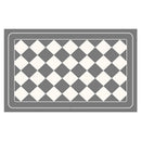 Grey Checkered Design Loofah Texture Shower Mat (40x60cm) - Non-Slip PVC Bathroom Floor Mat, Quick-Draining, Anti-Mould & Massage Pad