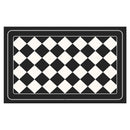 Black Checkered Design Loofah Texture Shower Mat (44x75cm) - Non-Slip PVC Bathroom Floor Mat, Quick-Draining, Anti-Mould & Massage Pad