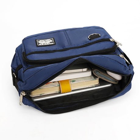 Green Men's Waterproof Oxford Cloth Crossbody Bag - Durable Anti-Theft Shoulder Backpack for Business, Travel & 10-inch Tablet