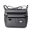 Grey Men's Waterproof Oxford Cloth Crossbody Bag - Durable Anti-Theft Shoulder Backpack for Business, Travel & 10-inch Tablet