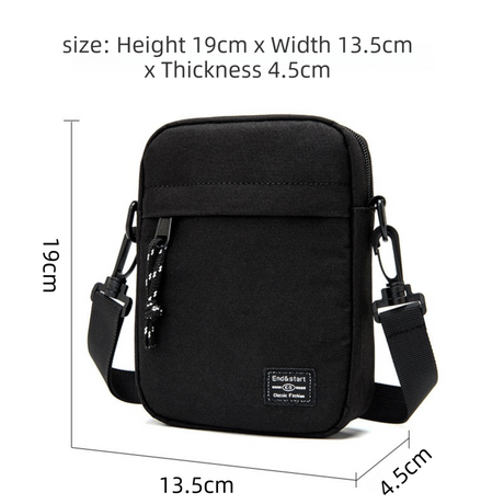 Blue Mini Streetwear Oxford Cloth Crossbody Bag - Ultra-Light (200g) Fashion Sling Pack, Fits 8-inch Tablet