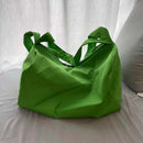 Green Large-Capacity Nylon Sports Fitness Bag(42x27x23cm) - Multi-functional Yoga Training & Travel Duffel, Waterproof Solid Color