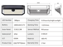 2-Pack Solar Motion Sensor Wall Light(388-Bead LED) -  3 Lighting Modes, IP64 Waterproof, Three-Sided Wide-Angle Lighting for Outdoor Security and Garden Lighting