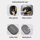 2-Pack Pet Hair Removal Tool (24x18CM) - Reusable Static Removal Gloves, Double-Sided Grooming Gloves for Pets, Removes Pet Fur Hair for Carpets