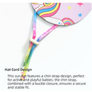 2-Pack Girls' Sun Protection Swim Cap Set - Cute Cartoon Rainbow Horse Pattern, Quick Dry Nylon Swimming & Wading Hat