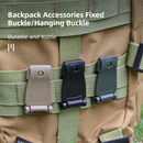 10 Pack Black MOLLE Clip Tactical Strap-Management Tool -  Ultralight Portable Backpack Buckle for Tactical Outdoor Gear Attachment