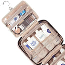 Light Blue Large Capacity Hanging Toiletry Bag for Women(30.5 x 22.5 x 12 cm) - Checked Pattern Waterproof Cosmetic Organizer, Dry/Wet Separation & Multi-Compartment