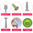 4-Pack Blue Large Silicone Ointment Applicator Spatulas(16.5 CM x 3.8 CM) - Cream Spreader with Suction Base, Hygienic & Precise