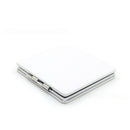 4-Pack White Jumbo Square Folding Compact Mirror(8X8CM) - Men's Shaving & Women's Makeup Mirror, PU Leather Cover & High-Definition Glass Lens