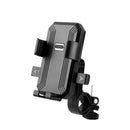 2-Pack Shock-Absorbing and Non-Slip Handlebar Phone Holder with Detachable Mini Umbrella - Waterproof & Windproof and Sunshade, 360° rotatable