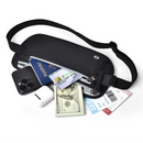 Beige RFID Blocking Slim Anti-Theft Fanny Pack for Outdoor Travel - Hidden Money Belt for Passport, Documents & Cash