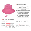 2-Pack Purple Flower Pattern Kids Sun Hat and Travel Beach Fisherman Cap(M Size for Head Circumference 52-54) - Breathable UV Protection Cap