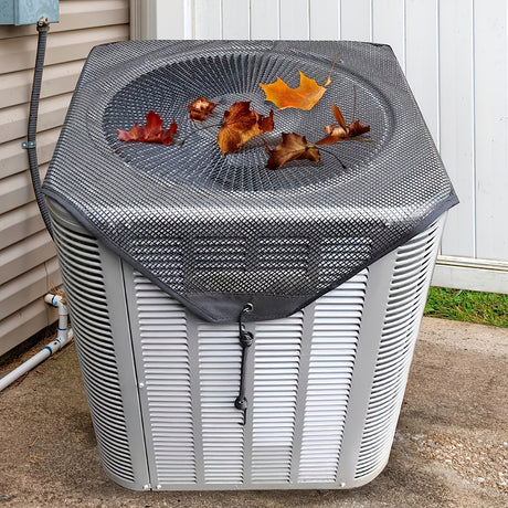 2-Pack Ventilated Resin Mesh Outdoor Air Conditioner Cover(81x81cm / 32x32inch) - Anti-Sun Heat Reduction AC Unit Net for Exterior Use