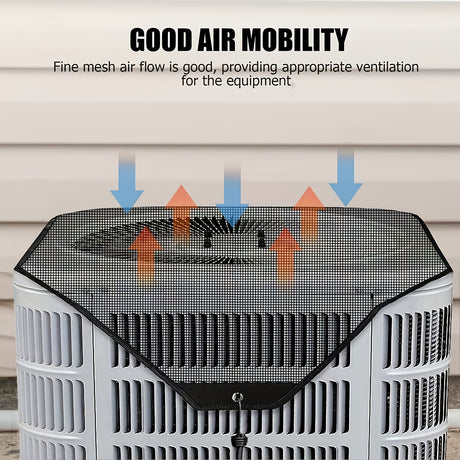 2-Pack Ventilated Resin Mesh Outdoor Air Conditioner Cover(81x81cm / 32x32inch) - Anti-Sun Heat Reduction AC Unit Net for Exterior Use