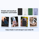 2-Pack 2-in-1 White Magnetic Card Wallet Integrated Pop Airbag Stand(9.5x6x0.8 CM) - Including Magnetic Ring, for MagSafe Compatible iPhone 14/13/12 Series & Standard Phone Cases