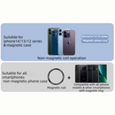 2-Pack 2-in-1 Dark Blue Magnetic Card Wallet Integrated Pop Airbag Stand(9.5x6x0.8 CM) - Including Magnetic Ring, for MagSafe Compatible iPhone 14/13/12 Series & Standard Phone Cases
