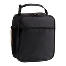 Black Portable Insulated Lunch Bag - Oxford Cloth Handheld Meal Prep Tote, Large-Capacity Square Upright Design for School Office