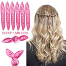 20-Pack Pink Polka Dot Bow Sponge Hair Rollers Set -  Soft Sleep Pillow Lazy No-Heat Curler for Heatless Loose Curls Hair Style