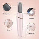 Pink Wireless Electric Foot Grinder With Two Heads - Automatic Pedicure Tool for Removing Callus and Dead Skin, Portable Small Handheld Design & USB Rechargeable